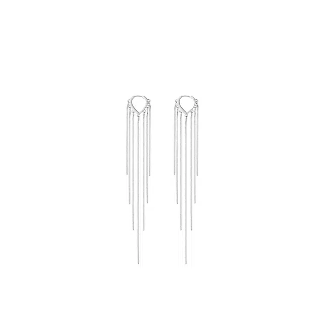 希遇 皓月流苏 温柔浪漫 轻奢风  潮流 小众设计时尚简精致优雅 线条美感 高级气质日常百搭 #好运 合金 耳环 女款