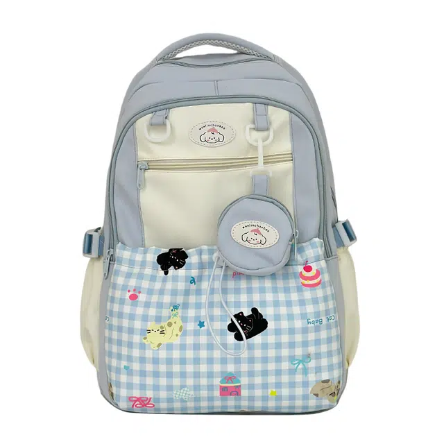 笛贝嘉 韩版清新可爱校园风百搭高颜值 尼龙 双肩包 女款 多色