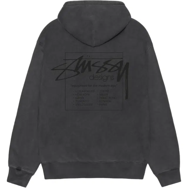 Stussy SS25 MODERN AGE ZIP HOODIE PIGMENT DYED logo