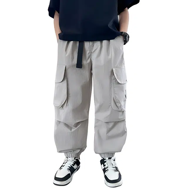 雅鹿长裤 松紧腰系带透气简约 儿童款