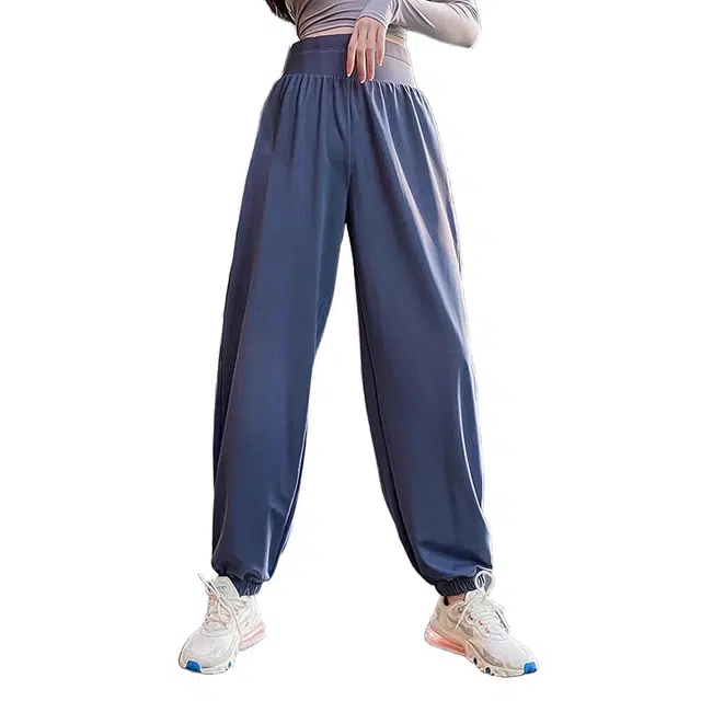 怪力萝莉 高腰束脚运动宽松薄款瑜伽裤跑步休闲裤 女款