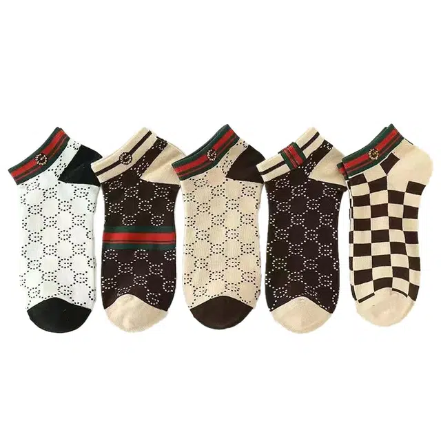 轻迎 百搭透气吸湿排汗浅口低帮短袜 男款 组合装