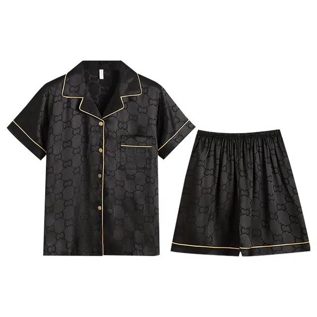 向薇 短袖五分裤大码可外穿家居服夏季睡衣套装 男款