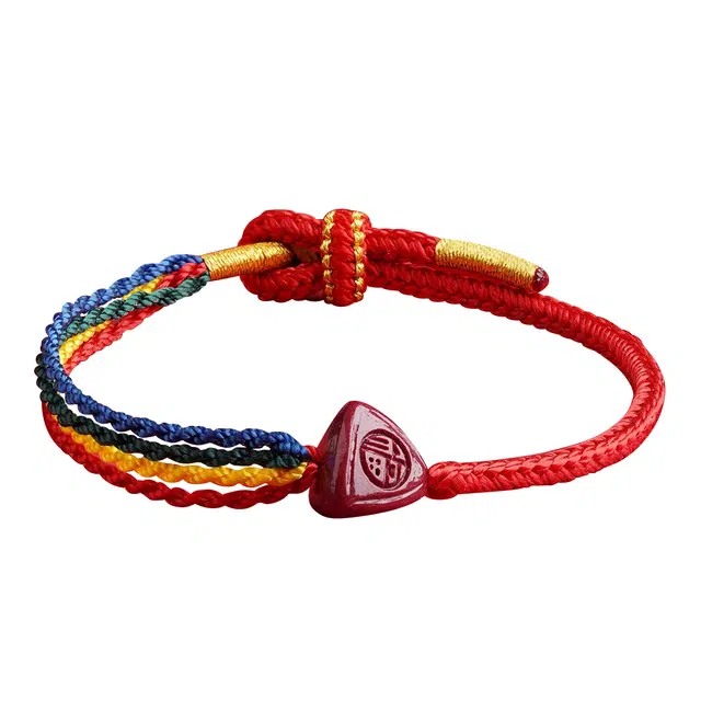 谧月珠宝 前程似锦 好运连连 事事顺心 逢考必过 新中式国风国潮高级感小众设计精致百搭优雅轻奢风好运 编织绳 手绳 男女同款情侣款