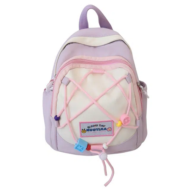 爱尔绅特 小清新少女百搭外出春游轻便旅行校园零食背包 尼龙 双肩包 女款 多色