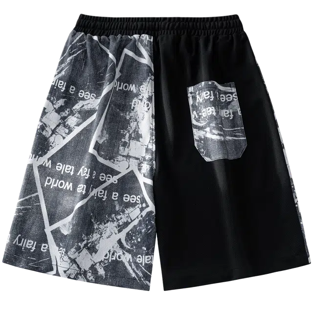 萌芽熊 美式复古五分基础款户外运动篮球潮流百搭个性休闲短裤 男女同款