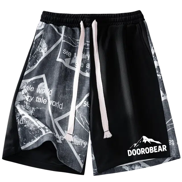 萌芽熊 美式复古五分基础款户外运动篮球潮流百搭个性休闲短裤 男女同款