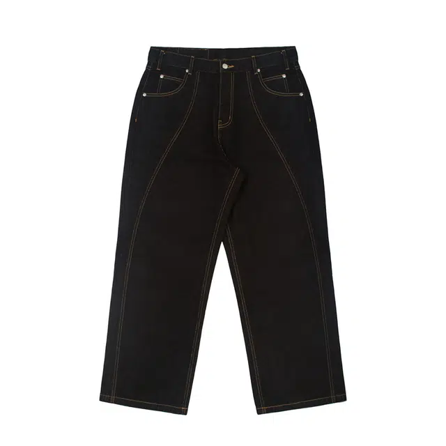 Vandy The Pink Contrast Raw Denim Pants