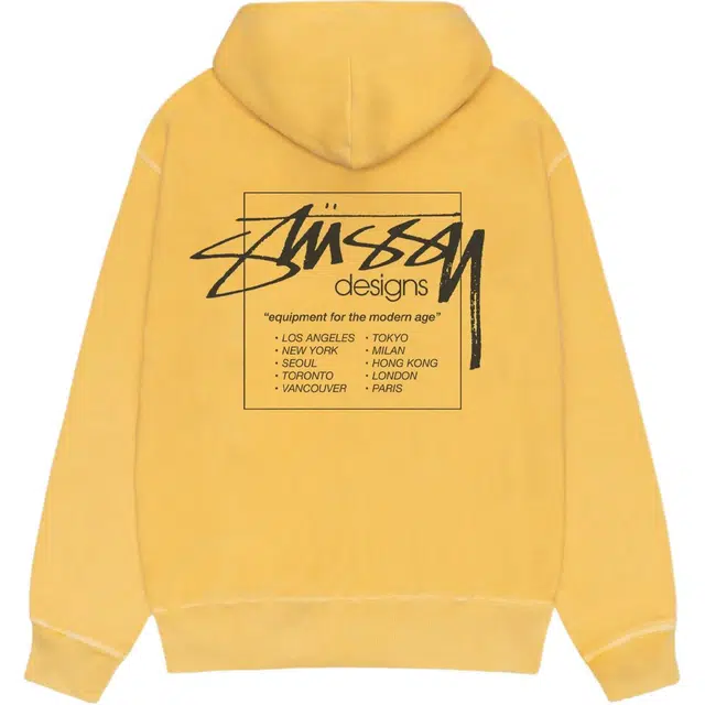 Stussy SS25 MODERN AGE HOODIE PIGMENT DYED logo