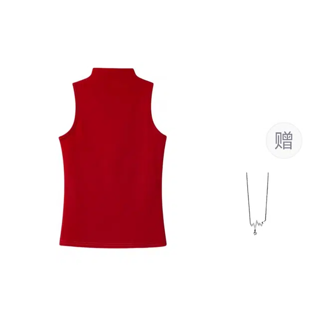 识恩 半高领蝴蝶结工字修身显瘦上衣背心 女款