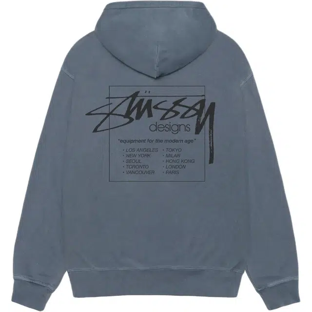 Stussy SS25 MODERN AGE HOODIE PIGMENT DYED logo