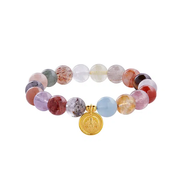 心草 星穹物语串珠 新中式小众高级感复古轻奢典雅大方 优雅温柔款国风设计日常百搭手饰合成/人造 多色水晶 手串 女款