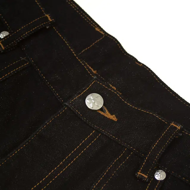 Vandy The Pink Contrast Raw Denim Pants