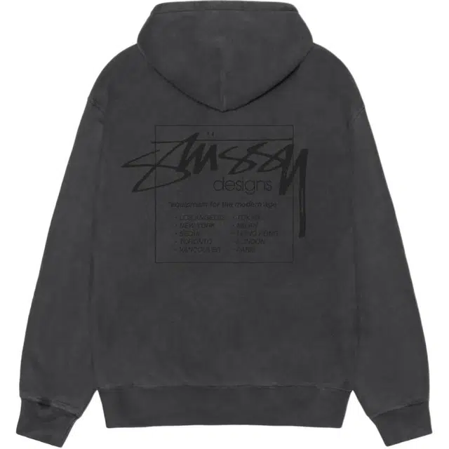 Stussy SS25 MODERN AGE HOODIE PIGMENT DYED logo