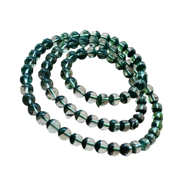 灵运宝 转运招财聚宝盆三圈晶体通透干净天然 绿幽灵 水晶手串 男女同款情侣款