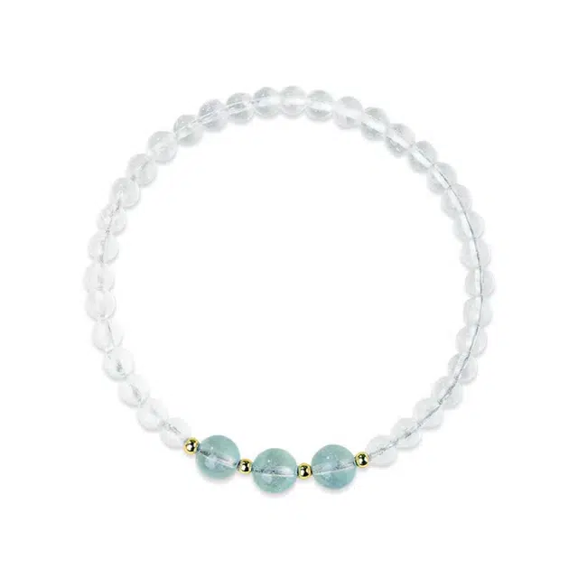 东方翡翠 【逢考必过】锦鲤上岸未来可期中高考超常发挥 转运珠 时尚百搭显白#好运天然 白水晶 手串 女款