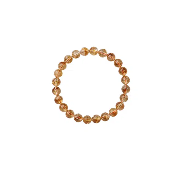 子婳 招财转运透体好运精致光泽璀璨优雅气质时尚百搭合成/人造 黄水晶 手串 女款