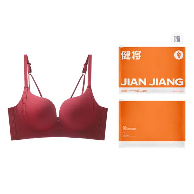 健将 豹纹内衣小胸聚拢显大收副乳防下垂美背无痕胸罩文胸 女款 礼袋装