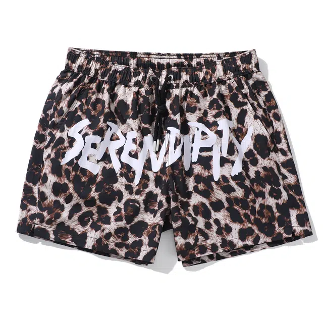 盖浪 美式满印弹力速干篮球训练宽松透气可下水游泳海边度假沙滩裤 男款