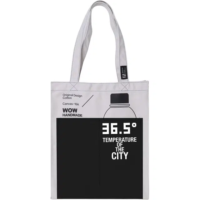 玩物 原创设计简约 全棉帆布 单肩包 男女同款情侣款 多色