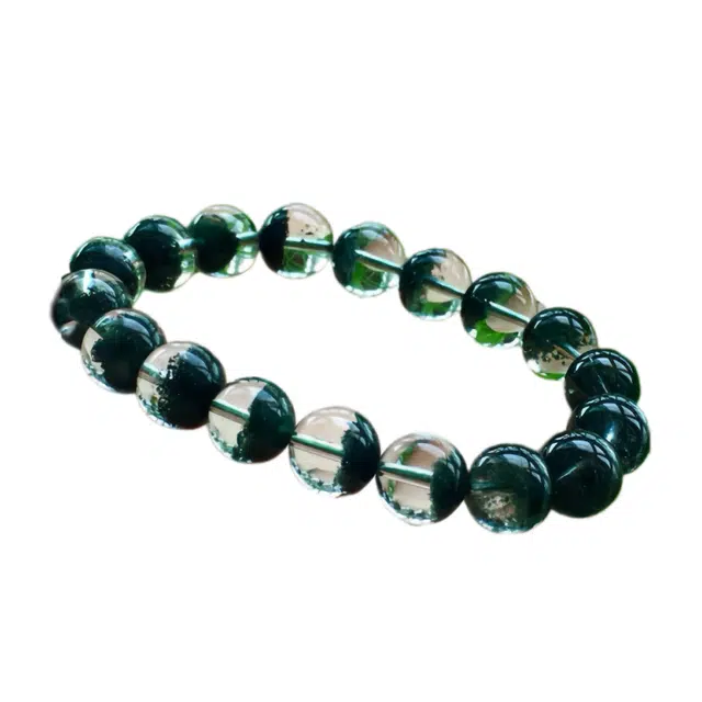 灵运宝 【师傅已加能量】#转运招财聚宝盆干净磁场能量强天然 绿幽灵 手串 男女同款情侣款