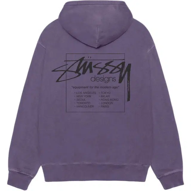 Stussy SS25 MODERN AGE HOODIE PIGMENT DYED logo