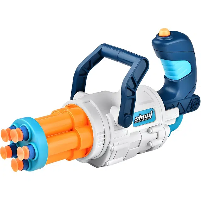 雄俊 迷你加特林 软弹枪互动五连发 枪型玩具