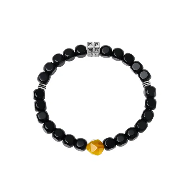 周大生 【星月相伴】财运爆棚木变石手饰 暴富新中式回纹转运珠轻奢小众国风#好运 旺事业爱情家庭礼盒装天然 玛瑙 手串 男女同款情侣款