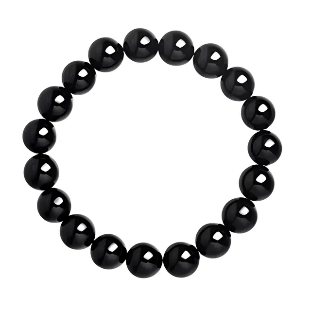 【时来运转】 熊银匠 吉祥好运 平安顺遂 新中式国潮转运珠 简约大气 经典百搭素串 男朋友 父亲 黑曜石 手串 男女同款情侣款