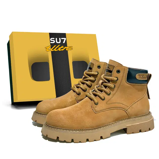 TCELLARS Classic Lace-Up Boots Maple Yellow