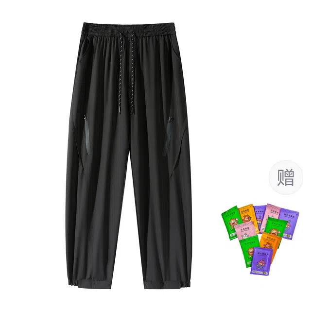 梓润格 美式复古潮流时尚简约小个子显高版老钱风松弛感无性别主义嘻哈风微弹不皱设计感氛围感酷飒帅气透气百搭经典裤子休闲裤 男女同款