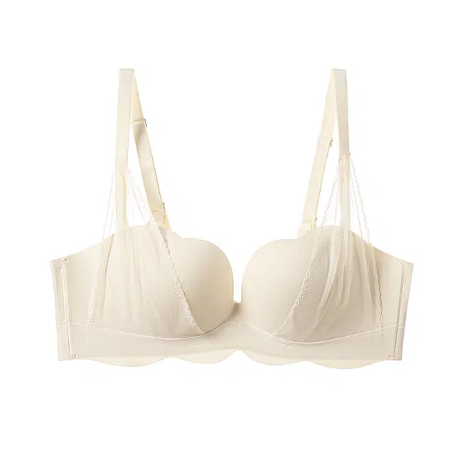 浪莎 性感蕾丝立体聚拢上托内衣防下垂收副乳塑型美背柔软舒适亲肤文胸 女款