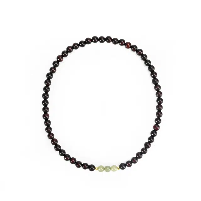 天纵 文玩女神专属 中式国风禅意古韵好运手饰 小众设计高级感 名贵红木佛珠双圈叠戴转运珠 纳福平安盘串念珠 紫檀属 手串 女款