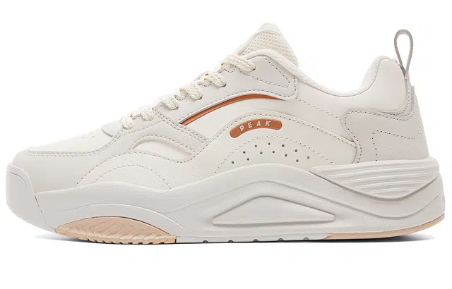 匹克 态极漫行 潮流出街百搭 包裹性减震增高 低帮 板鞋 女款 灰帆布白色