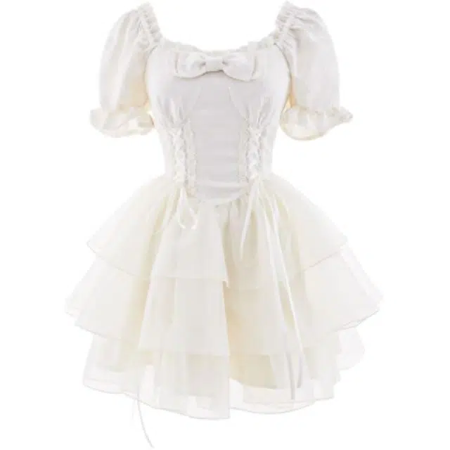 水中花 温柔时尚舒适百搭气质短袖连衣裙 女款