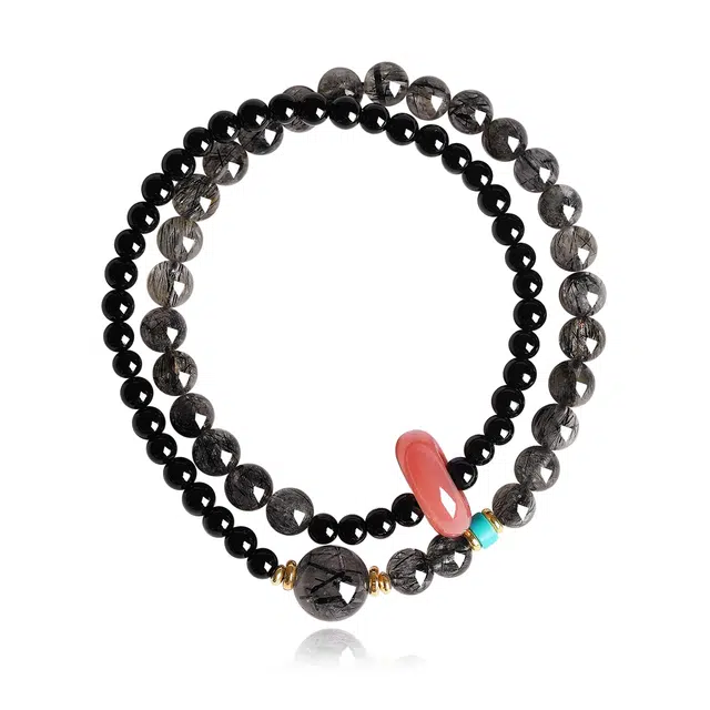 谧月珠宝 国风优雅 如意平安 前程似锦 诸事顺利 新中式精美礼盒小众个性创意精致百搭轻奢风好运 黑曜石 手串 男女同款情侣款