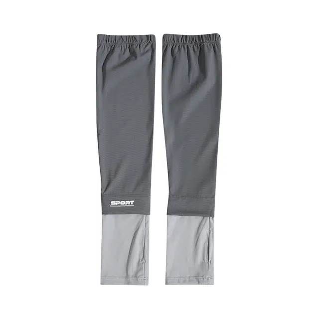 南极人 拼色冰丝袖套夏季防紫外线遮阳户外骑行开车宽松冰袖冰凉手臂套加长护袖 轻薄 锦纶 防晒袖 男女同款情侣款