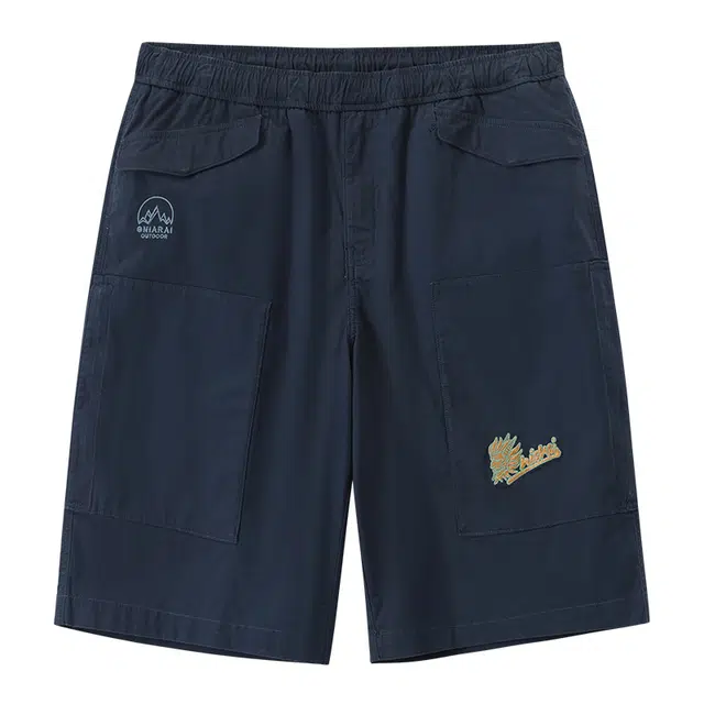 鬼洗 美式复古潮流简约时尚舒适户外街头时尚感休闲短裤 男款