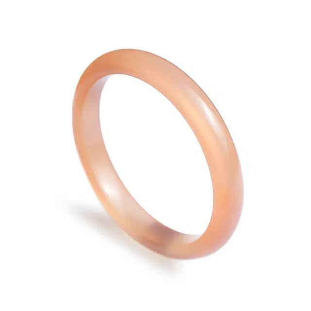 梨云暮雪 特级品质冰透款西柚粉   好看时尚百搭款 气质 国风 玉髓 手镯 女款