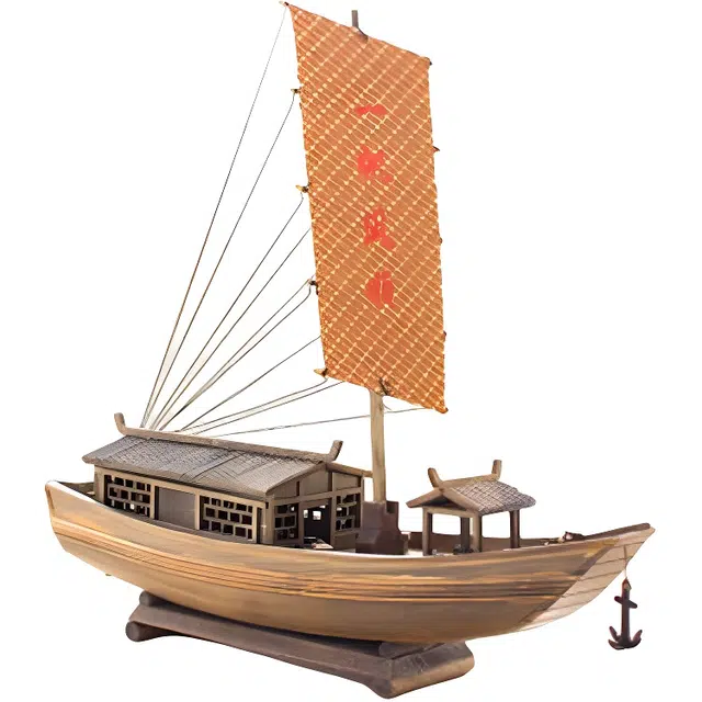 西瓜藤 仿古帆船 装饰品 渔船 绍兴乌篷船 木船摆件 成品模型