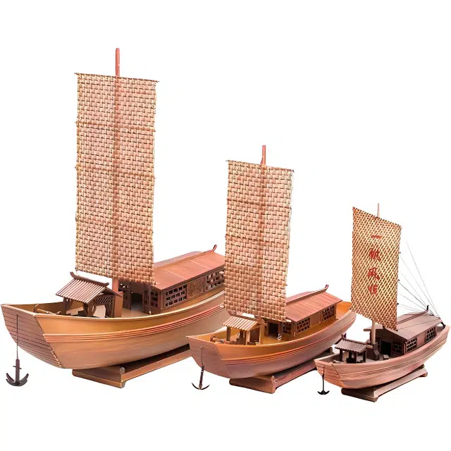 西瓜藤 仿古帆船 装饰品 渔船 绍兴乌篷船 木船摆件 成品模型