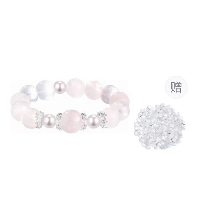 周百福 甜美气质轻奢设计感百搭 小众精致 水晶 玉石手串 女款