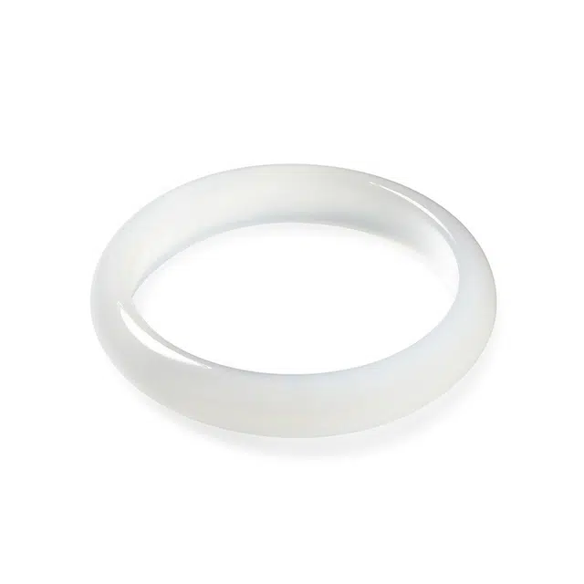 聆听花开 新中式白月光玉镯年轻款翠荔枝冻镯子轻奢百搭简约高级感 小众精致 玉髓 手镯 女款