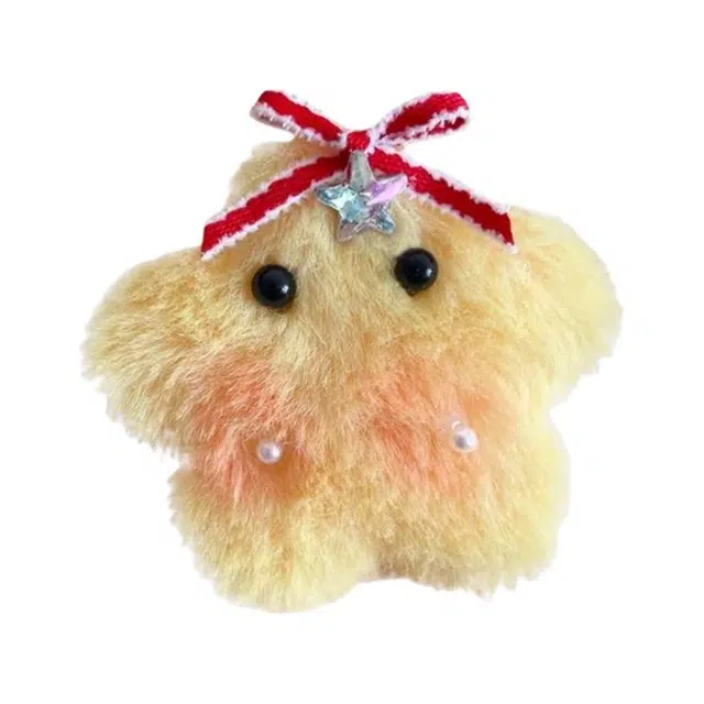 希铃 少女星星胖嘟嘟可爱多巴胺 毛绒 发夹 女款