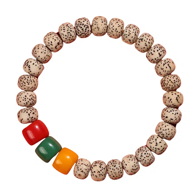 子婳 念珠绕指柔民族风单圈文玩佛珠盘玩复古 星月菩提 手串 女款