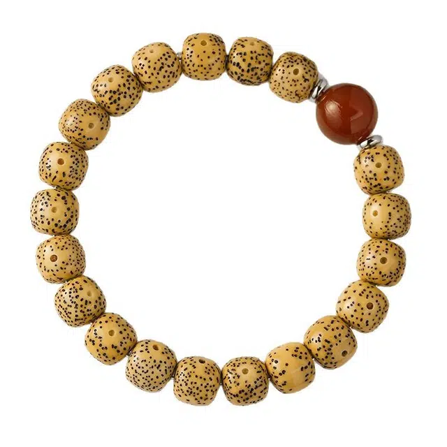 聆听花开 运珠好运黄色配珠文玩佛珠手饰百搭转 星月菩提 手串 男女同款情侣款