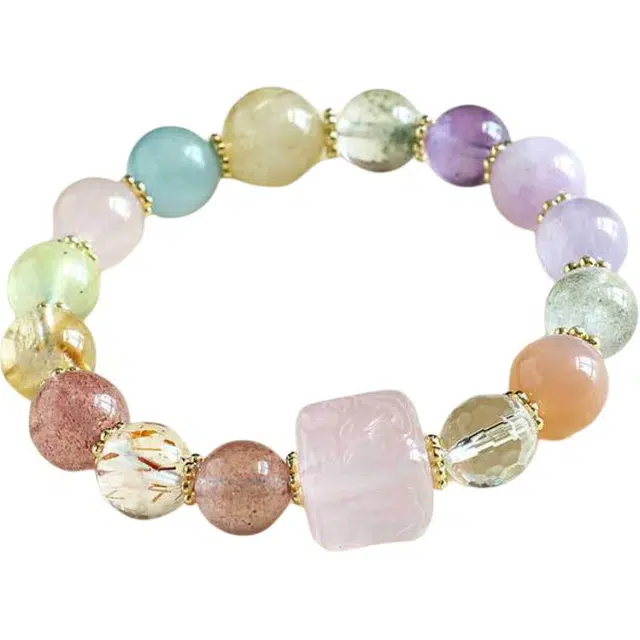 迈奇的礼物 方糖多宝轻奢小众高级感精致简约定情信物结婚求婚气质百搭高颜值爆处理 多色水晶 手串 女款