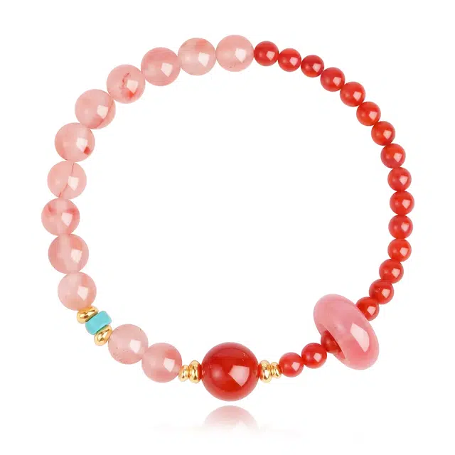 谧月珠宝 招财转运逢考必过事事顺心平安顺遂新中式国风国潮精美小众精致百搭轻奢风好运天然 玛瑙 手串 男女同款情侣款