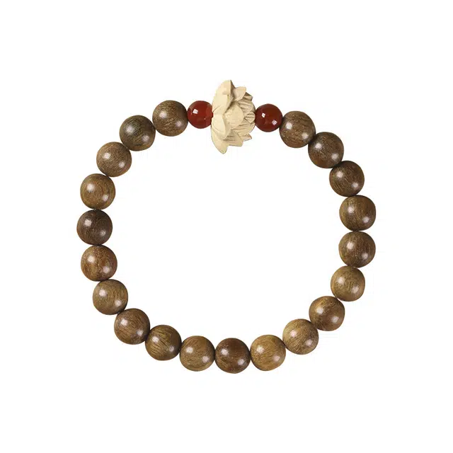 郁馨 清新素雅单圈盘玩中式美学设计感佛珠禅意八方来财诸事顺遂手捻静心 学业有成#好运 绿檀 手串 男女同款情侣款