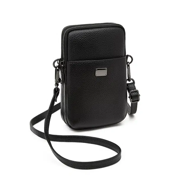 老人头 简约时尚优雅日常通勤纯色 牛皮 单肩斜挎包 女款 多色